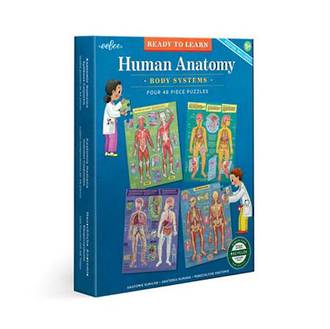 eeBoo 48pc Puzzle Ready to Learn- Human Anatomy Set