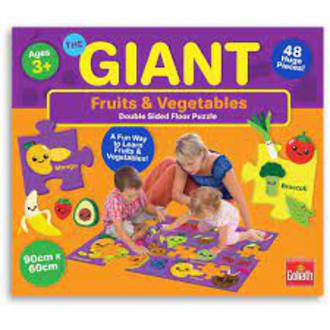 Goliath The Giant Fruits & Vegetables Double Sided Floor Puzzle