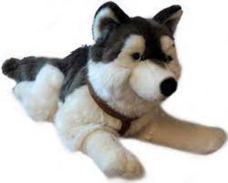 Antics Soft Touch Lying Husky Grey Top with Harness (60cm)