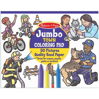 Melissa & Doug Jumbo Town Coloring Pad