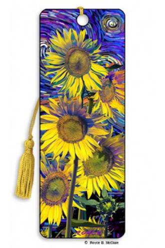 3D Bookmark - Sunflowers