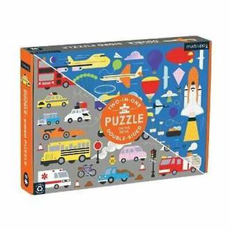 Mudpuppy Double-Sided Puzzle On The Move (100pc)