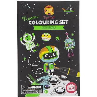 Tiger Tribe Colouring Set Neon Outer Space