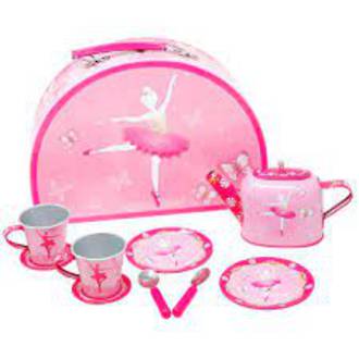 Pink Poppy Tin Tea Set