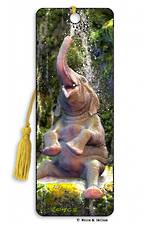 3D Bookmark - Elephant Bath