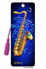 3D Bookmark - Saxophone