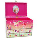 Pink Poppy Musical Jewellery Box Fairy And Unicorn Medium