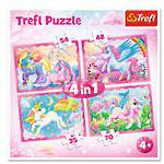  4 in 1 Unicorns and Magic     Trefl Puzzle
