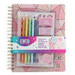 Three Cheers For Girls All-In-One Sketching Set Pink & Gold