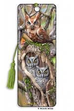 3D Bookmark - Owls