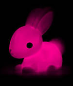 Stellar | Blush Pink Bunny Night Light with Pom Pom Tail
