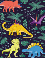 Dinosaurs Birthday Card Small