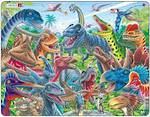 Larsen Tray Puzzle Cheerful Dinosaurs (43 pc)