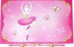 Pink Poppy Ballet Medium Musical Jewellery Box