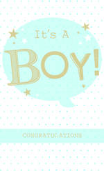 Card It's a Boy Congratulations