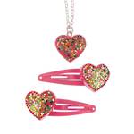 Great Pretenders Sparkle My Heart Snap Clips and Necklace
