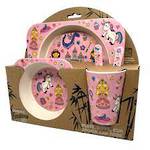 Gibson Gifts 5-Piece Fairytale Bamboo Meal Set - Pink