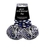 NZ Poi with Māori Patterned Fabric - Blue