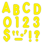 Yellow 7" Casual Uppercase Ready Letters- Trend