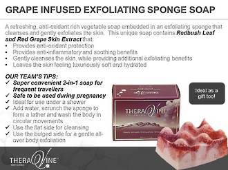 Theravine Professional Grape Infused Exfoliating Sponge Soap