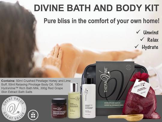 Theravine RETAIL Divine Bath and Body Kit Bag
