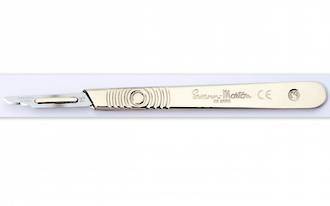 Dermaplaning Handle Stainless Steel No 3 (fits size 10 blades)