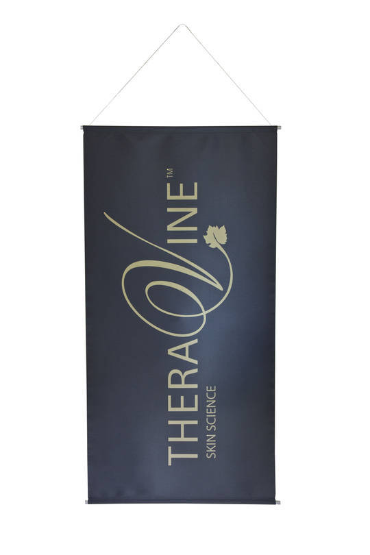 Theravine Gold Drop Banner - Gold on Grey