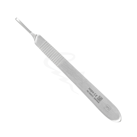 Dermaplaning Handle Stainless Steel No 3 (fits size 10 blades) image 0