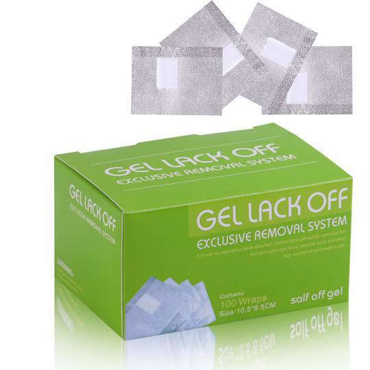 GEL LACK Gel Foil-Removal Wraps 100PCS image 2