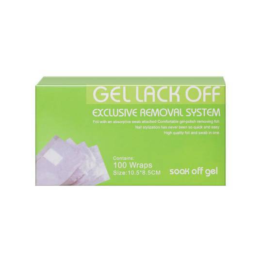 GEL LACK Gel Foil-Removal Wraps 100PCS image 1