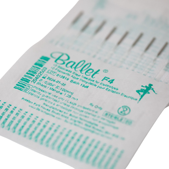 Ballet F4 Stainless Steel Electrolysis Needles - 10pk image 0