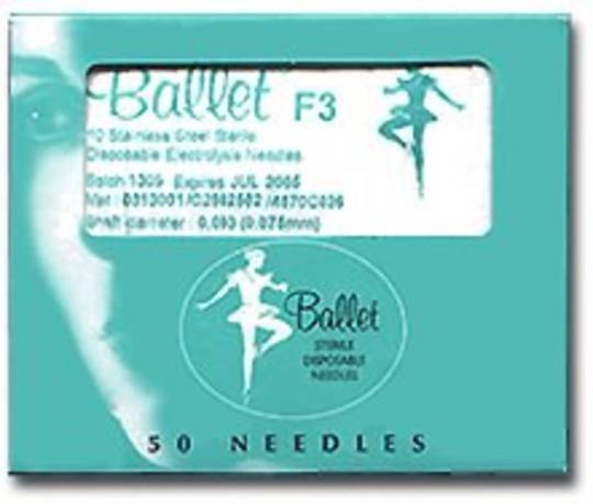 Ballet F3 Stainless Steel Electrolysis Needles - 10pk image 0