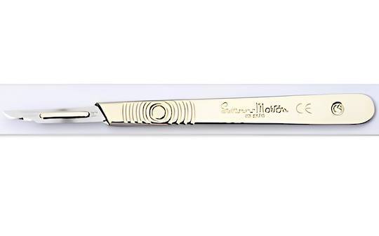 Dermaplaning Handle Stainless Steel No 3 (fits size 10 blades) image 0