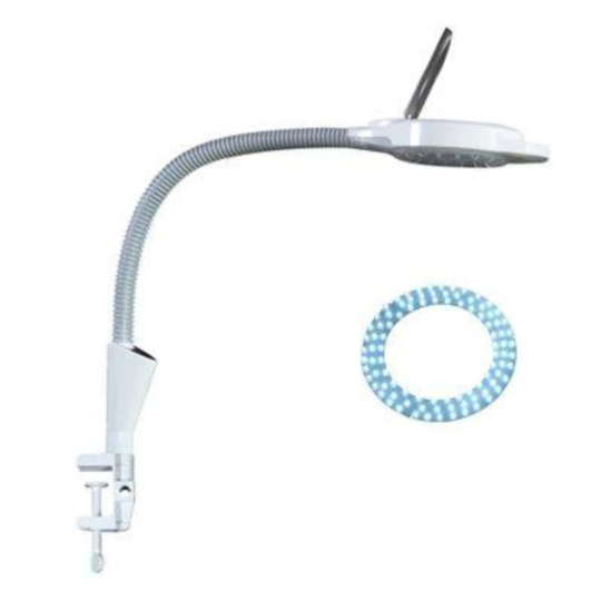 LED Bendable Magnifier Lamp on clamp image 0