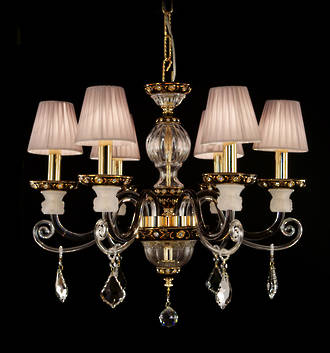 Black & Gold French Crystal Chandelier SOLD Special Order