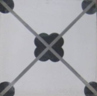 New Black and White Clover Tile- SECONDS ONLY! $5 each