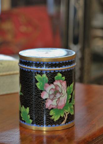 Vintage Chinese Cloisonne Spice Jar