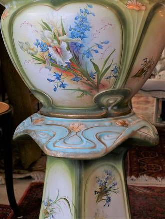 Art Nouveau Jardiniere on Stand $1495.00 set (AF)