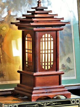 Chinese Pagoda Lantern Table Lamp (pair Available)