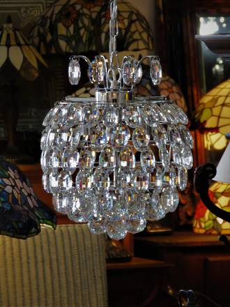 High Purity Multi Crystal Spherical Chandelier in Chrome Finish $1495.00