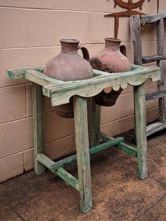 Early Spanish Water Carrier with Original Terracotta Water Pitchers Sold