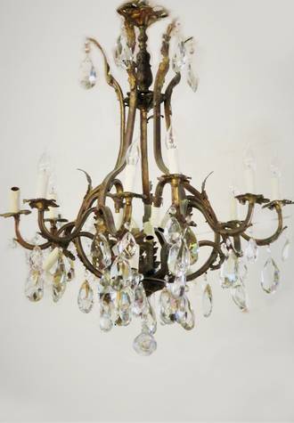 Rare Large  French Antique Crystal Chandelier $4950.00