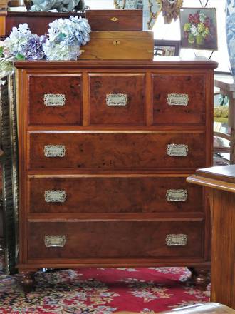 Magnificent Colonial Mottled Kauri Scotch Chest of Drawers SOLD - Similar one in Stock