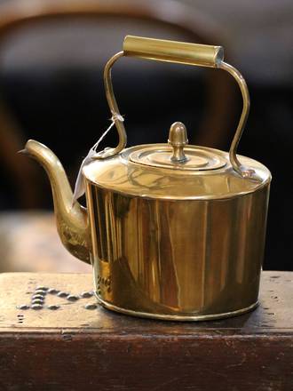 Antique Small Brass Teapot
