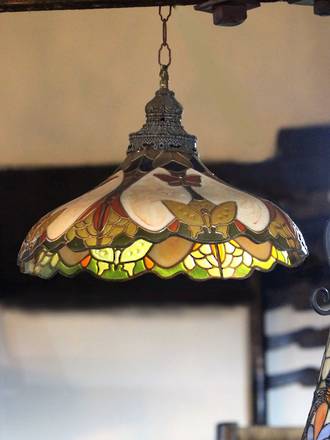 Vintage Art Nouveau Style Tiffany Ceiling light $750