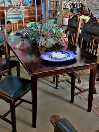 French Farmhouse Rustic Style Elm Dining Table $3750