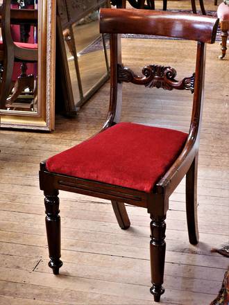 Set of 4 mahogany Regency Dining Chairs