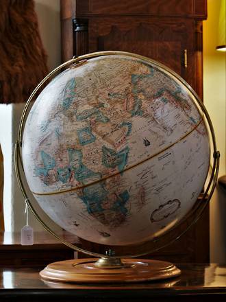 Large Vintage World Globe - Raised detail on a Double Axis by Replogle sold