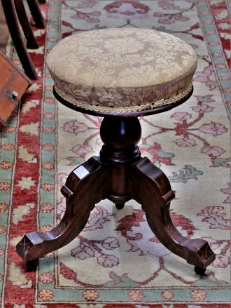 Antique Revolving Piano Stool, Edwardian, Mahogany SOLD