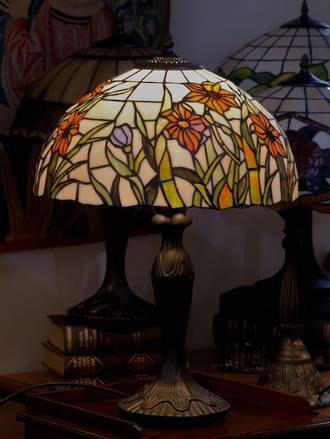 Sunflower Tiffany Style Table Lamp smaller size available $395